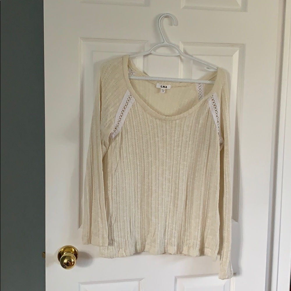 LNA cream sweater